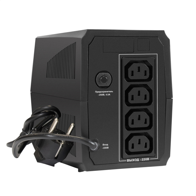 ИБП ExeGate SpecialPro UNB-500.LED.AVR.4C13 (500VA/300W, LED, AVR, 4*C13, батарея 12V 4.5Ah, Black) EX294608RUS