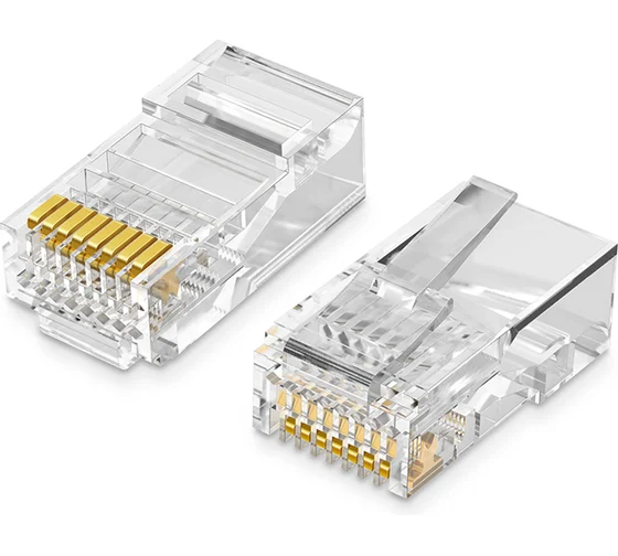 Коннектор UGREEN NW110 (20331) RJ45 Network Connector for UTP Cat 5, Cat 5e 50 шт. Цвет: прозрачный