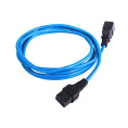 Шнур питания с фиксатором IEC 60320 C19/IEC 60320 C20, 16 А / 250 В 3 х 1,5 , длина 1,8 м, синий R-16-Cord-C19-C20-1.8-Blue