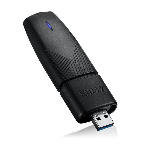 Адаптер Двухдиапазонный Wi-Fi USB-адаптер Zyxel NWD7605, AX1800, 802.11a/b/g/n/ac/ax 600+1200 Мбит/с , USB3.0 NWD7605-EU0101F