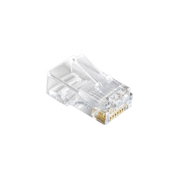 Коннектор ExeGate PL45-C6-8P8C-100 RJ-45 Кат.6 8P8C под одножильный кабель UTP, золотое напыление 100шт EX283691RUS