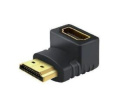 Адаптер CABLETIME CP43U (AV599-HA10) HDMI Male/Female, 90Degree(S/S), позолоченный, черный, 4K/1080P