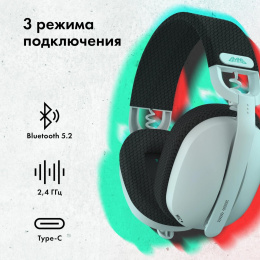 Наушники с микрофоном GMNG GG-HS420W белый 1.5м накладные BT/Radio оголовье 1970390