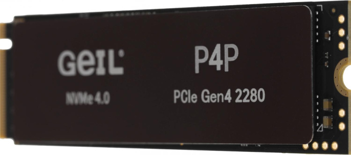 Накопитель SSD Geil PCIe 4.0 x4 512GB P4PDC23C512A P4P M.2 2280 0.46 DWPD