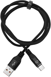 Кабель Digma USB Type-C m - USB m , 1м, 3A, черный [dg-usba-с-1m-27w]