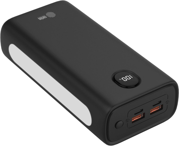 Внешний аккумулятор (Power Bank) Cactus CS-PBFSJA-30000,  30000мAч,  черный