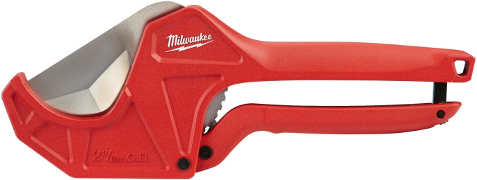 Труборез Milwaukee 4932464173 (с храповым механизмом для ПВХ труб диаметром до 63мм, лезвие из нержавеющей стали, подходит для резки PVC, CPVC, PEX, PP, PB, PVDF, PE)