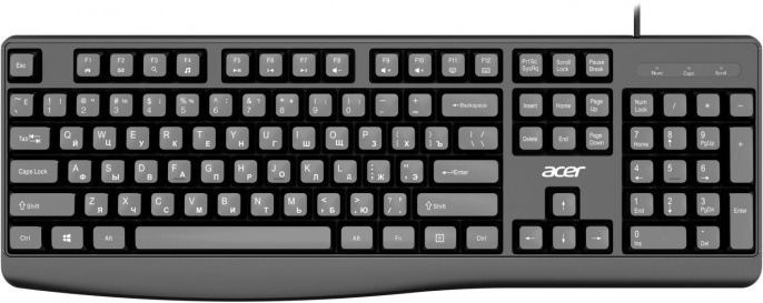 Клавиатура Acer OKW301, USB, мембранная, черный [zl.kbdcc.01a]
