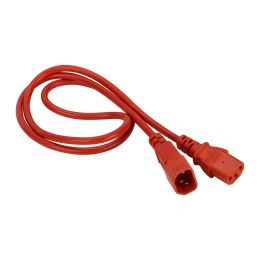 Шнур питания LANMASTER C13-C14, 3х0.75, 220В, 10А, красный, 0.5 метра LAN-PP13/14-0.5-RD