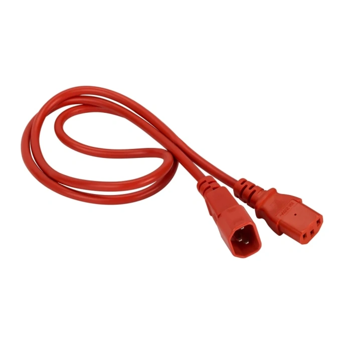 Шнур питания LANMASTER C13-C14, 3х0.75, 220В, 10А, красный, 0.5 метра LAN-PP13/14-0.5-RD