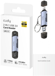 Хаб разветвитель CUDY UH200, серебристый