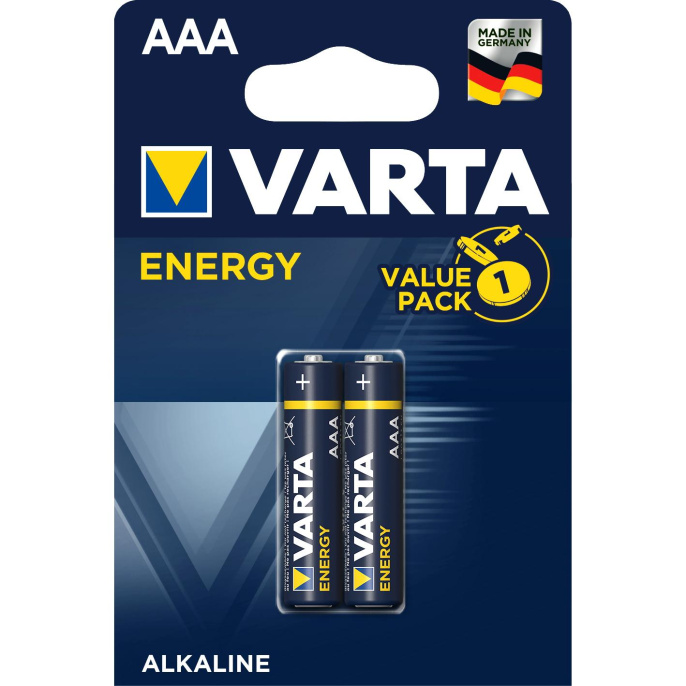 Батарейка AAA Varta ENERGY LR03 AAA BL2 Alkaline 1.5V 4103 2/20/100 2 шт. 4103229412