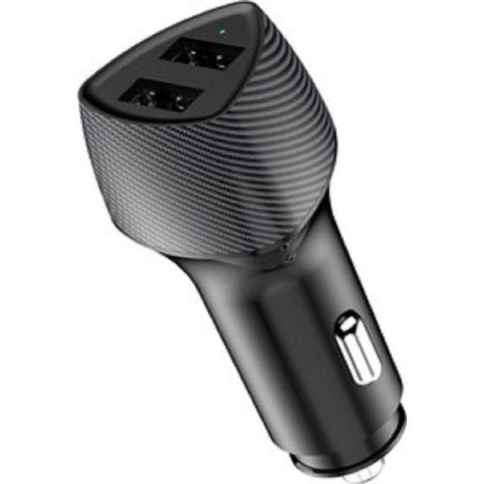 Rexant 16-0240 Автомобильное зарядное устройство c двумя портами USB-A QC 3.0 + USB-A 3,1A со световой индикацией, 18Вт, черное