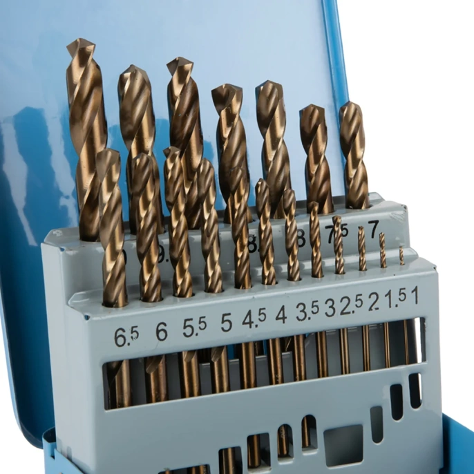 Набор сверл спиральных по металлу 1-10 мм, HSS-Co, DIN 338, 19 шт DeBever Machining Solutions DB-DC19