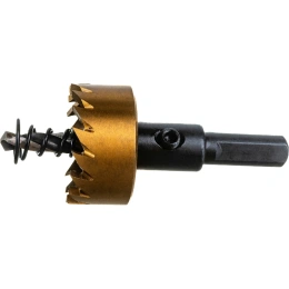 Коронка HSS с нитридтитановым покрытием по металлу 28 мм DENZEL 724106