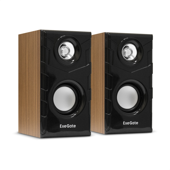 Акустическая система 2.0 ExeGate Tango 316 (питание USB, 2х3Вт (6Вт RMS), 80-20000Гц, светлое дерево, Color Box) EX289694RUS