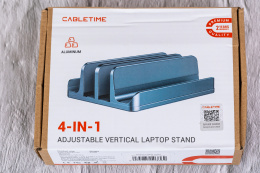 Вертикальная подставка CABLETIME CS14G (CT-VLP02-AG) для ноутбука, серый