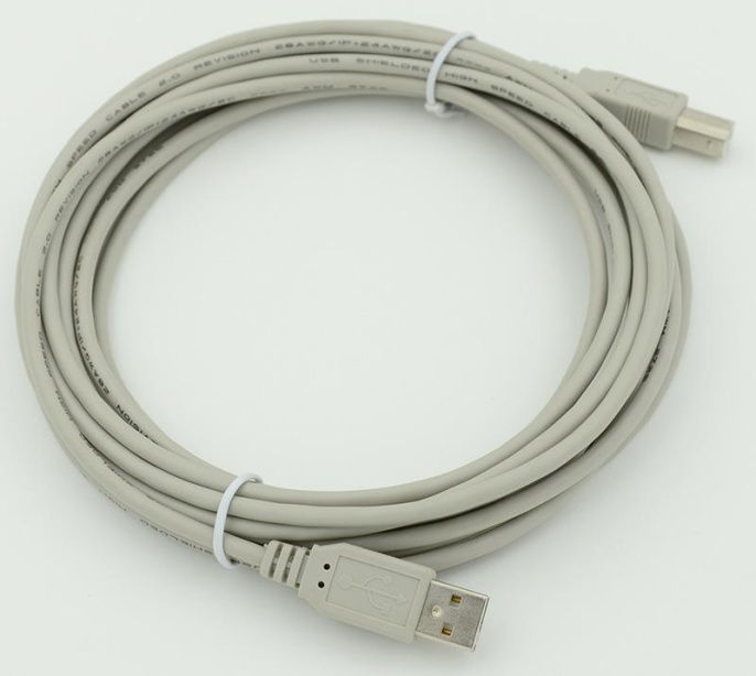 Кабель USB A m USB B m 5м серый