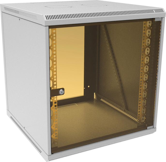 Шкаф коммутационный SUPRLAN ТВЛ-12U-600-600-СР 05-1206 настенный, стеклянная передняя дверь, 12U, 600x620x600 мм