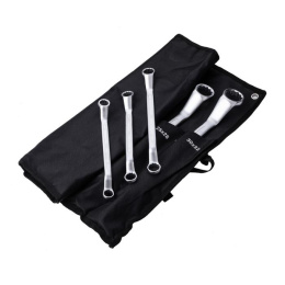 Набор накидных изогнутых гаечных ключей в сумке DELI 12шт/ 6-32мм DL150012A углеродистая сталь ткань Oxford 104511