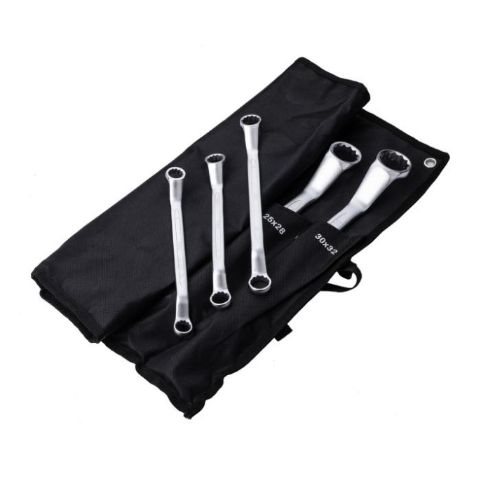 Набор накидных изогнутых гаечных ключей в сумке DELI 12шт/ 6-32мм DL150012A углеродистая сталь ткань Oxford 104511