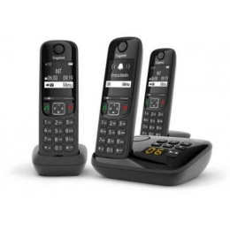 Gigaset [L36852-H2836-S311] AS690A Trio RUS черный труб. в компл.:3шт автооветчик АОН