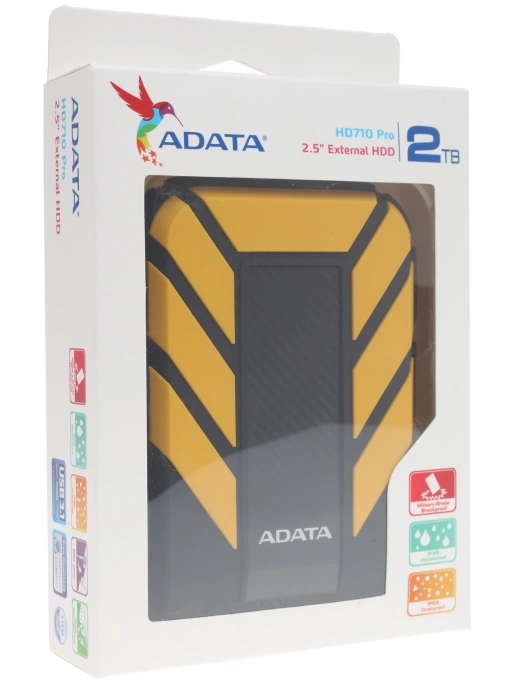 Жесткий диск A-Data USB3.0 2TB AHD710P-2TU31-CYL HD710Pro DashDrive Durable 2.5" желтый