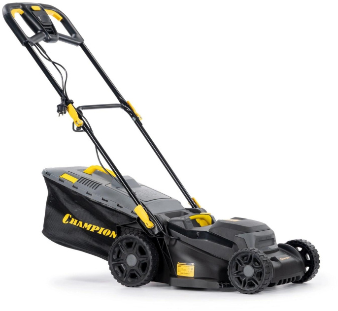 CHAMPION Газонокосилка эл. EM4018 { 1,8 кВт травосб. 40л ширина 400мм 25-75мм, 14,7кг }