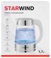 Чайник электрический StarWind SKG2011, 1.7л, стекло/металл/пластик
