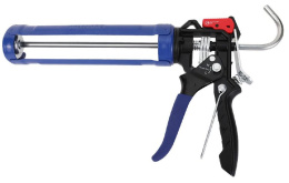 Пистолет для герметика WorkPro WP224001 230мм (2-ступенчатая регулировка, механизм без капель, максимальная вместимость 295 мл (10 унций), поворотные бочки на 360°)