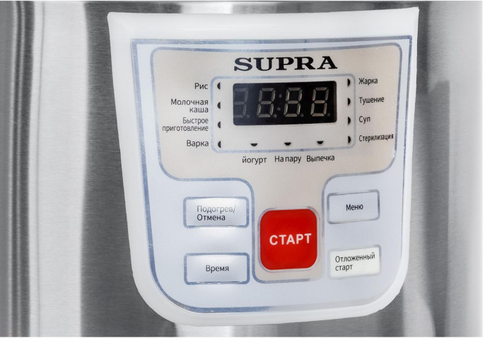 Мультиварка Supra MCS-4115 5л 900Вт серебристый/белый