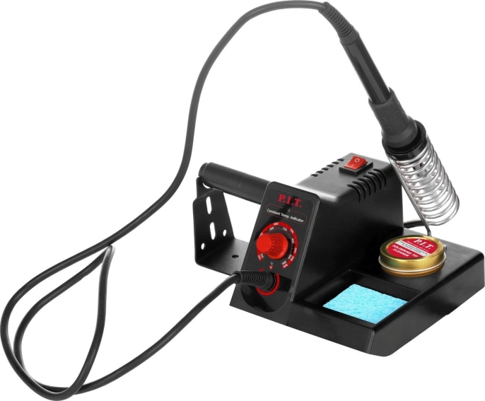 Паяльная станция P.I.T. PEC60-C 60 Вт, рег. темп., 200-480°С, подставка, подвес, световой индикатор работы