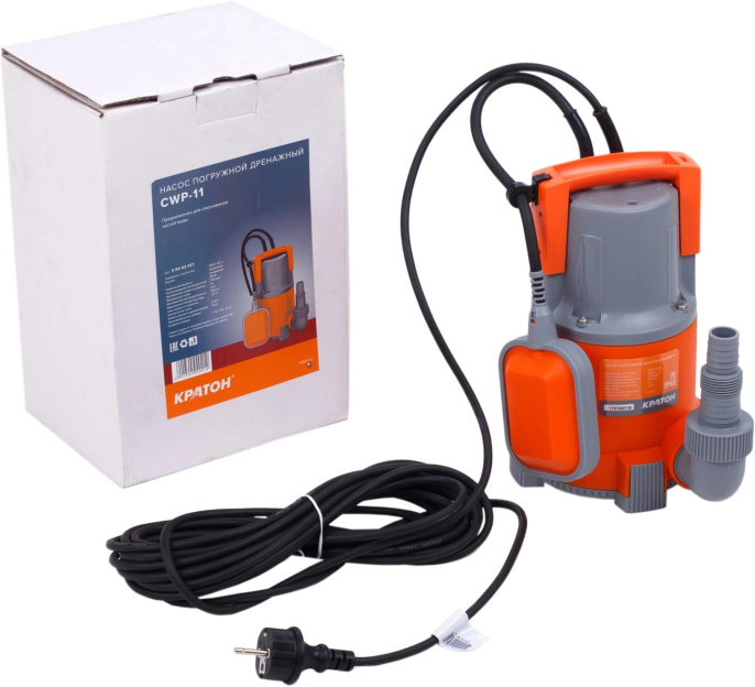 Насос дренажный КРАТОН СWP-11,  центробежный, погружной, 7000л/ч [5 04 02 021]