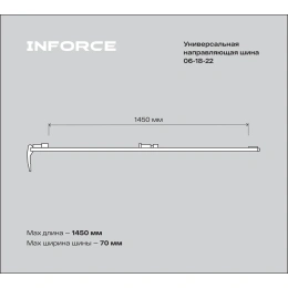 Универсальная направляющая шина 1250 мм Inforce 06-18-22 (06-03-05)
