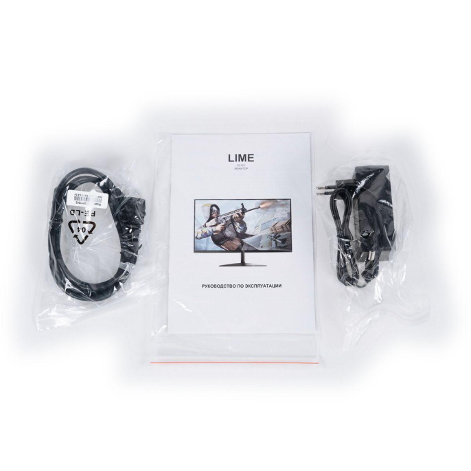 Монитор Lime E215A 21.5" Black VA, 1920x1080, VGA+HDMI, 6.5 ms, 178°/178°, 250 cd/m, 3000:1, 75Hz, внутр. БП, VESA 100, Flat