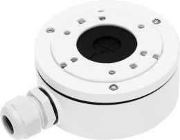 Hikvision DS-1280ZJ-XS Монтажная коробка, белая, алюминий, Ф100x43.2x129мм