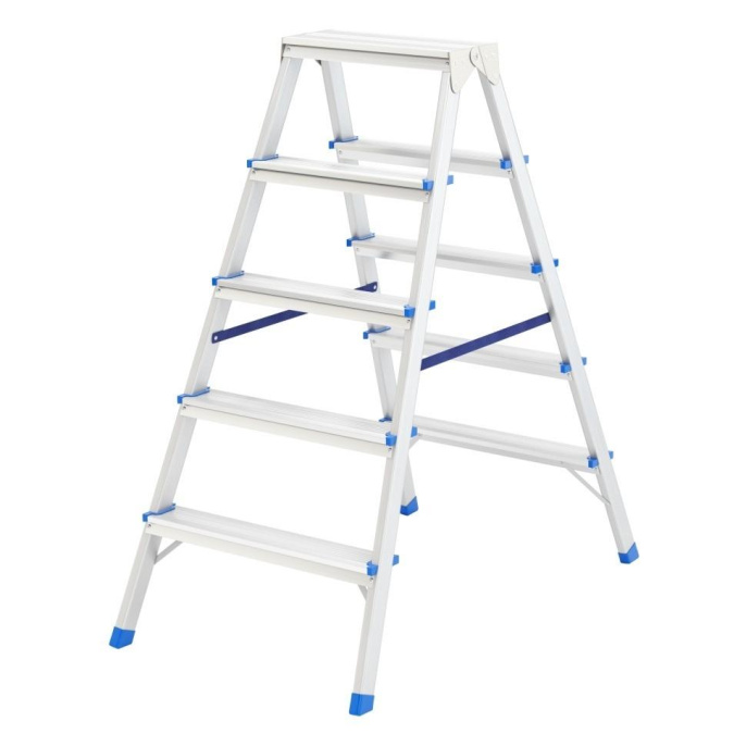 СИБРТЕХ Стремянка двусторонняя 5ст., алюминиевая, Россия [97925] (97925 *)