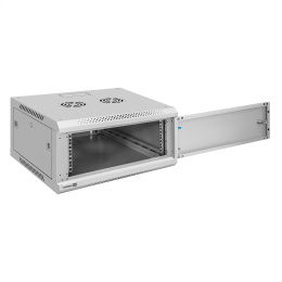 Шкаф телекоммуникационный 19" настенный 4U ExeGate EC-WM-4U.600.M.GREY 19”, 4U, 600x600x280mm ШхГхВ , передняя дверь металл, съемные боковые панели, пыле- и влагозащита IP23, светло-серый RAL 7035 EX300265RUS