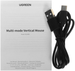Беспроводная компьютерная мышь вертикальная UGREEN MU008S 85081 Multi-mode Wireless Vertical Mouse 2.4 GHz&BT. Цвет: черный (85081_)