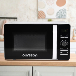 Микроволновая печь Oursson MD2033/WH, 700Вт, 20л, белый /черный