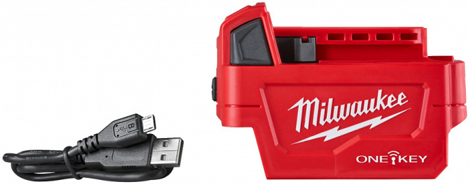 Адаптер Milwaukee M18 One Key 4933451386 cовместим со всеми гидравлическими инструментами для обжима кабеля серии M18 FORCE LOGIC, индикатор подключения, в комплекте 45см кабель USB