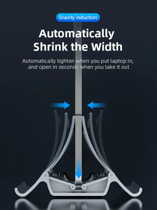 Вертикальная подставка CABLETIME CS15G (CT-VLP01-PG) для ноутбука, серый