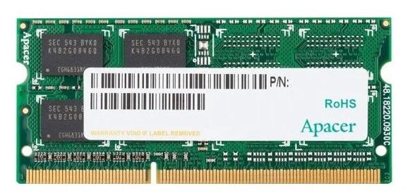 Оперативная память Apacer DDR3 4GB 1600MHz SO-DIMM PC3-12800 CL11 1.5V Retail 512*8 3 years AS04GFA60CATBGC/DS.04G2K.KAM