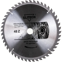 Диск пильный по дереву (305х30 мм; 2.5 мм; 48Z) Elitech 1820.054600