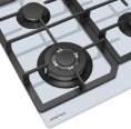 Газовая варочная панель MEFERI Glass comfort MGH604WH, 4 конфорки, закаленное стекло, белый