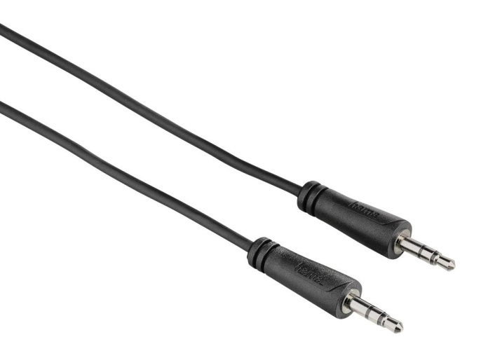 Кабель аудио Hama H-122307 Jack 3.5 m /Jack 3.5 m 0.75м. черный 00122307