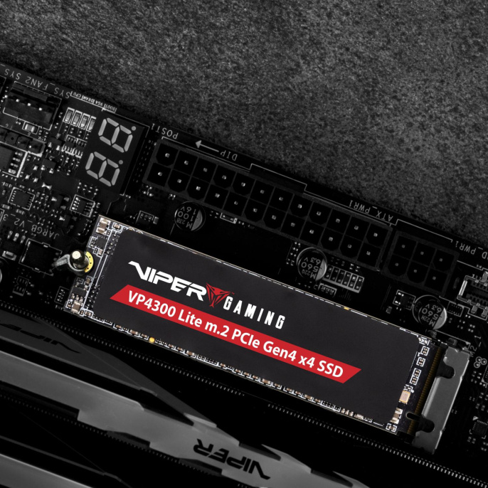 SSD накопитель Patriot Viper VP4300 Lite VP4300L500GM28H 500ГБ, M.2 2280, PCIe 4.0 x4, NVMe, M.2