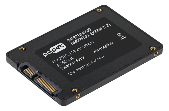 SSD накопитель PC PET PCPS001T2 1ТБ, 2.5", SATA III, SATA, oem