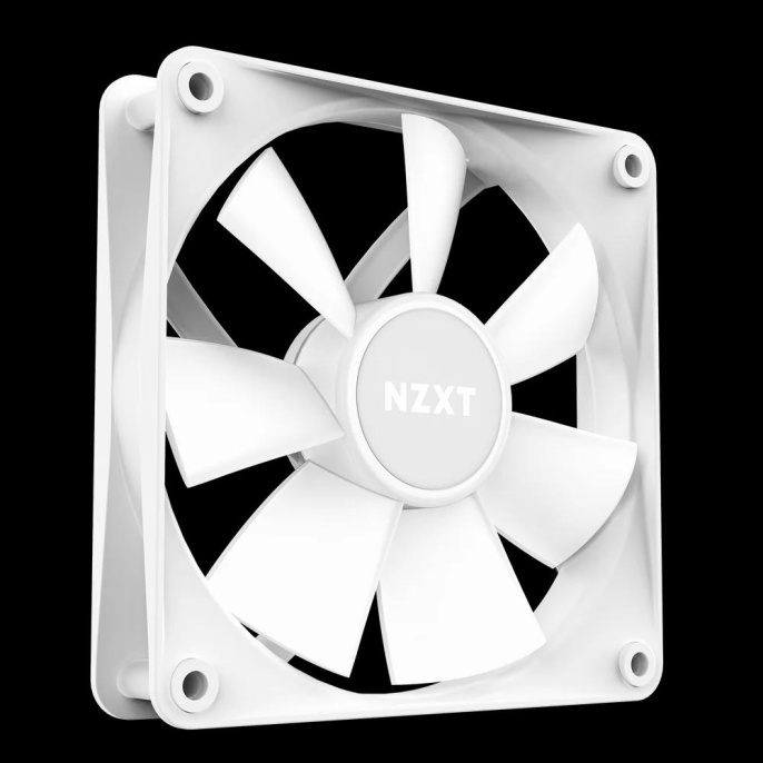 Кулер для корпуса ПК/ Case Cooler NZXT F140 RGB Core Twin Pack 140x140x25mm, 4-pin PWM, RGB, 89.48CFM, 32.5dBA, 1800RPM, White, 2pcs RF-C14DF-W1