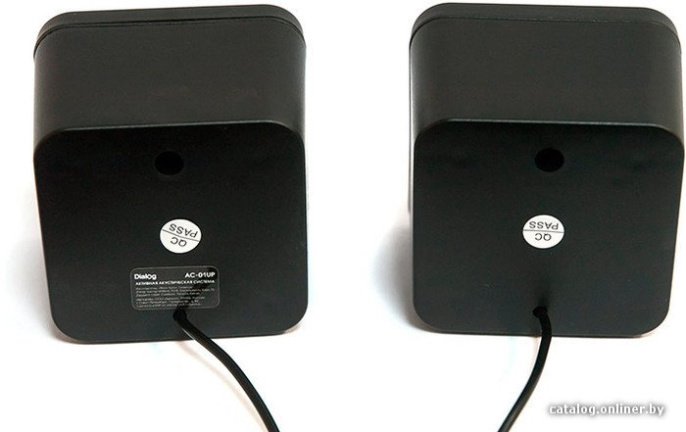 Акустическая система Dialog AC-01UP BLACK - aкустические колонки 2.0, 1W RMS, питание от USB